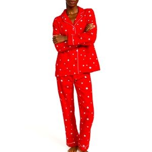 PJ Salvage brushed cotton ladies pajama set with matching headband